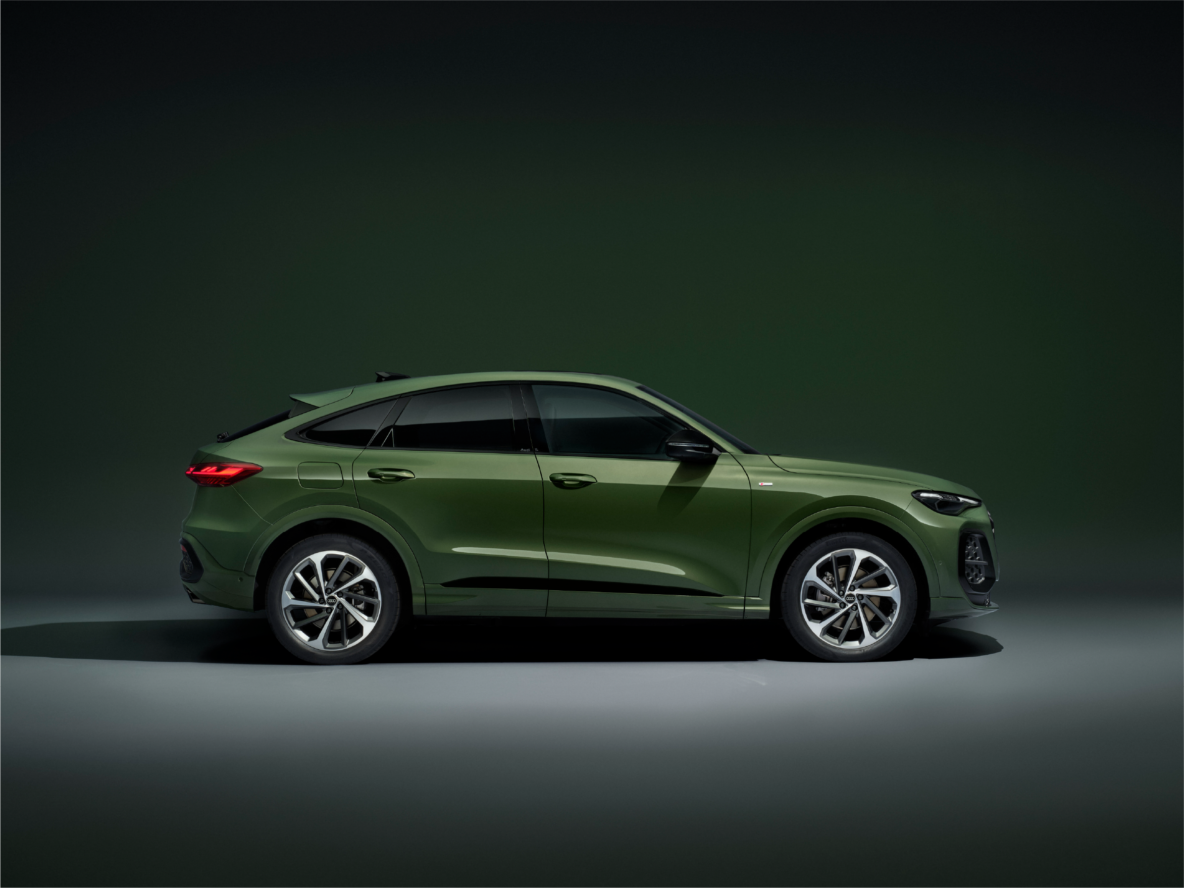 Side profile of a green Audi Q5